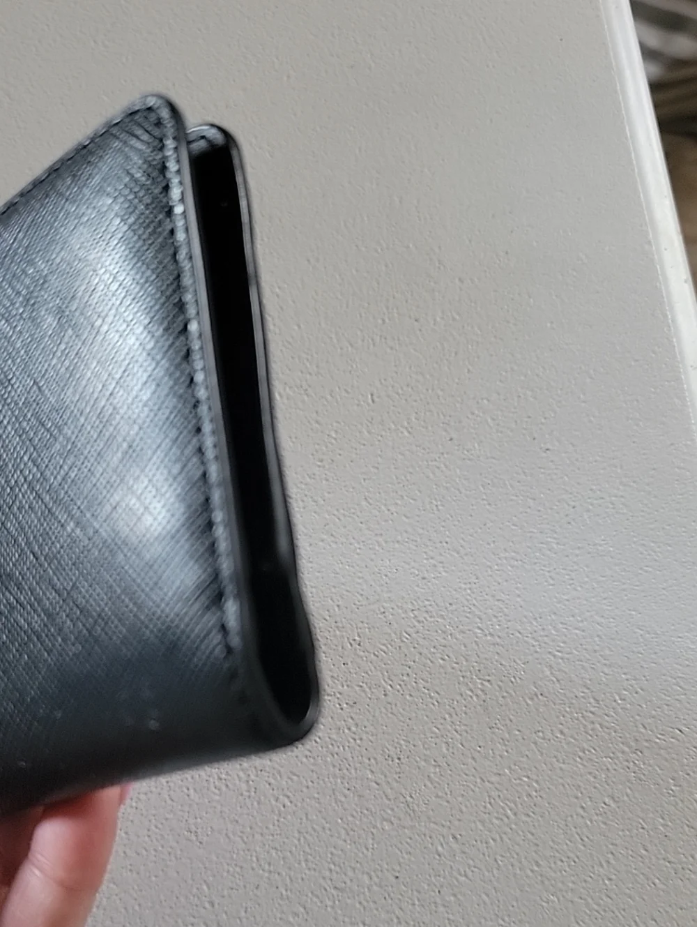 kate spade Black Saffiano Wallet with Gold Logo